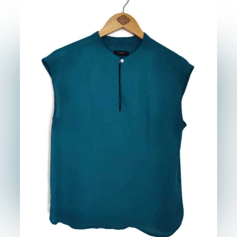 J. Crew Teal Jewel tone Lightweight Top Size Small
